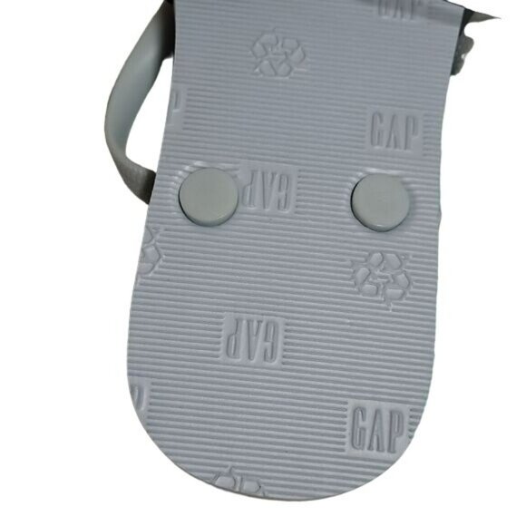 Gap Logo Flip Flops Sandals Light Blue White Pattern Women's 9 NWT - Picture 10 of 13